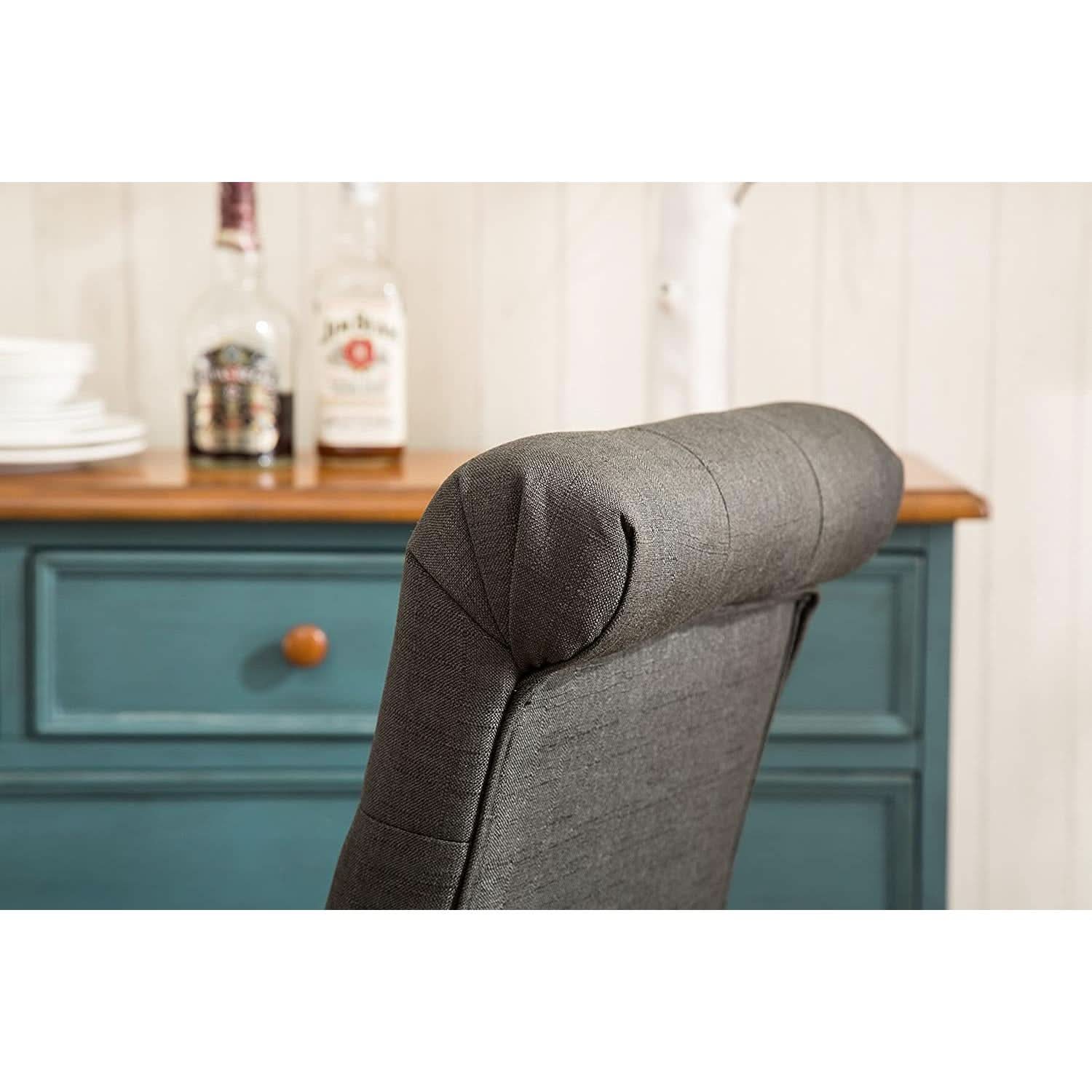 Charcoal Tufted Parsons Dining Chair Modern Style Elegant