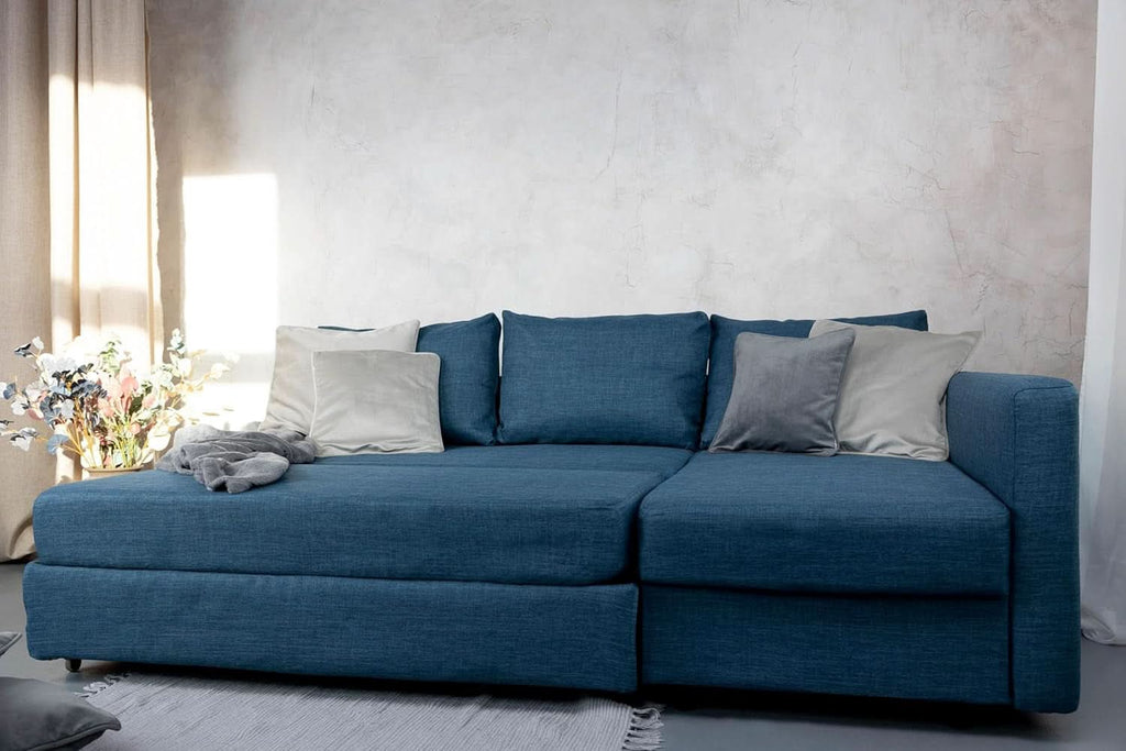 Snug Fit Friheten Sofa Slipcover With Chaise Navy Blue