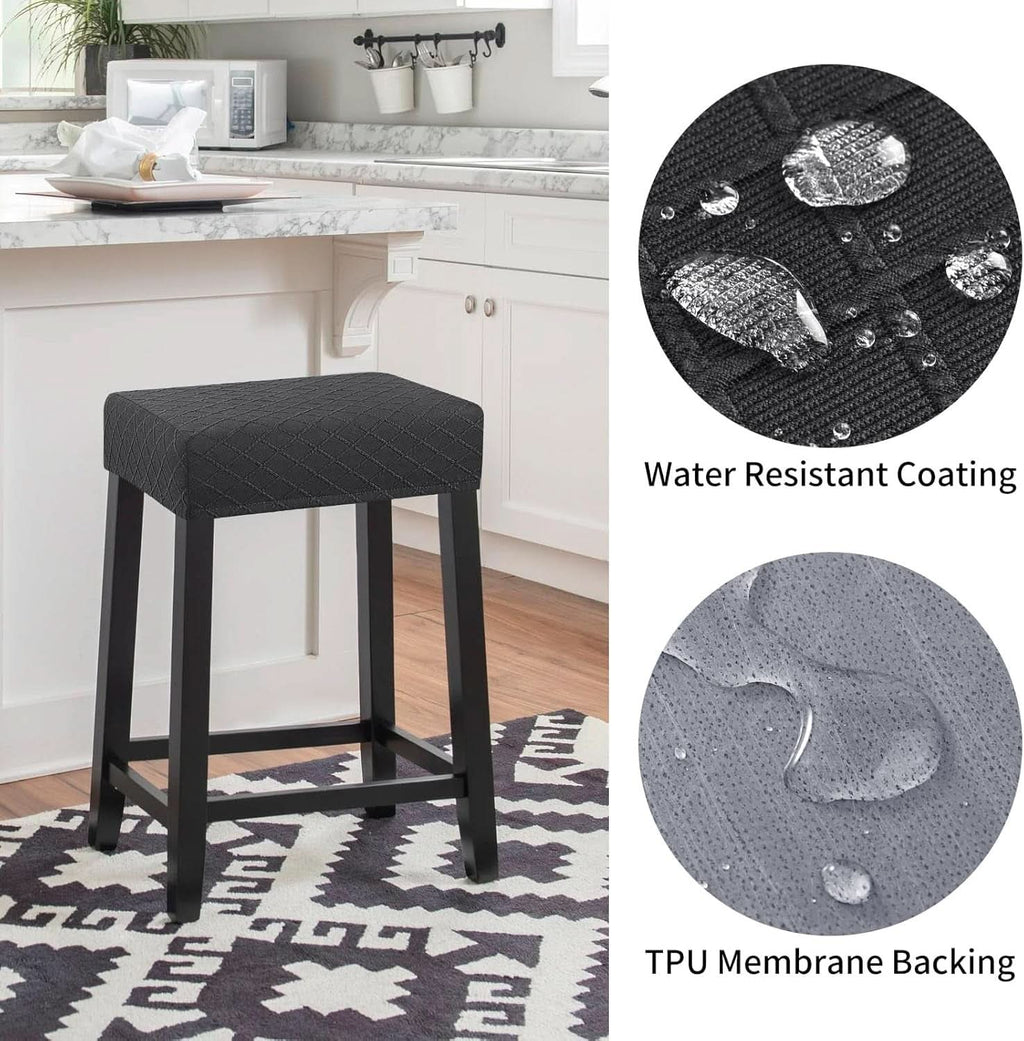 Stretch Waterproof Bar Stool Covers 2 Pack For Counter
