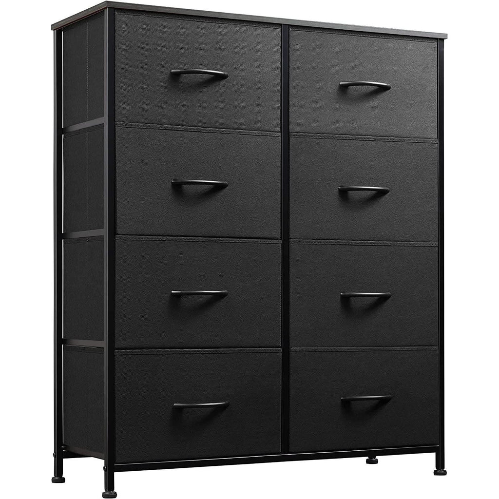 Fabric Storage Tower With 8 Drawers Charcoal Black