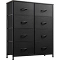 Fabric Storage Tower With 8 Drawers Charcoal Black