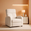 Cream Boucle Adjustable Recliner Chair For Living Room