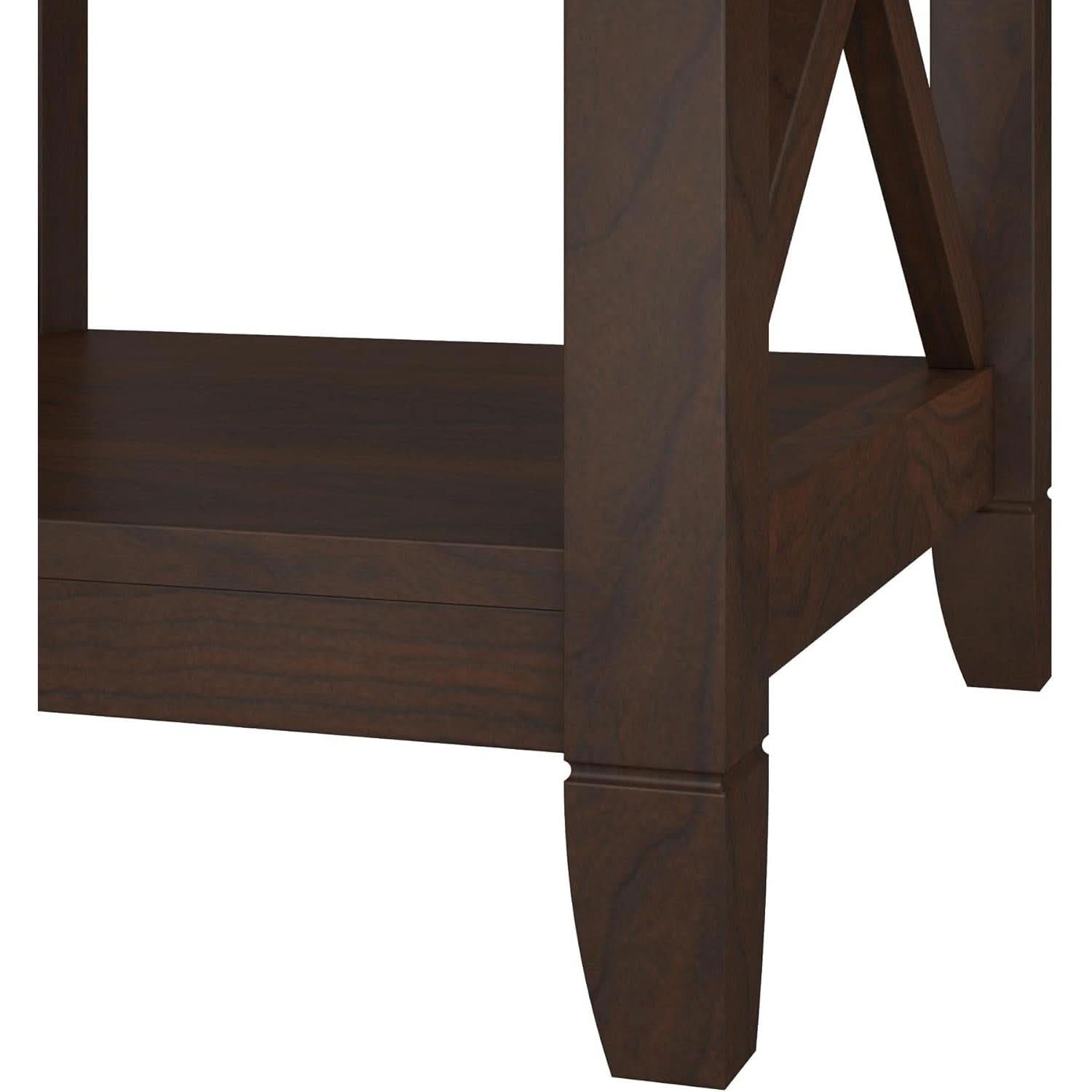 Bush Furniture Tall 5 Shelf Bookcase Bing Cherry Finish