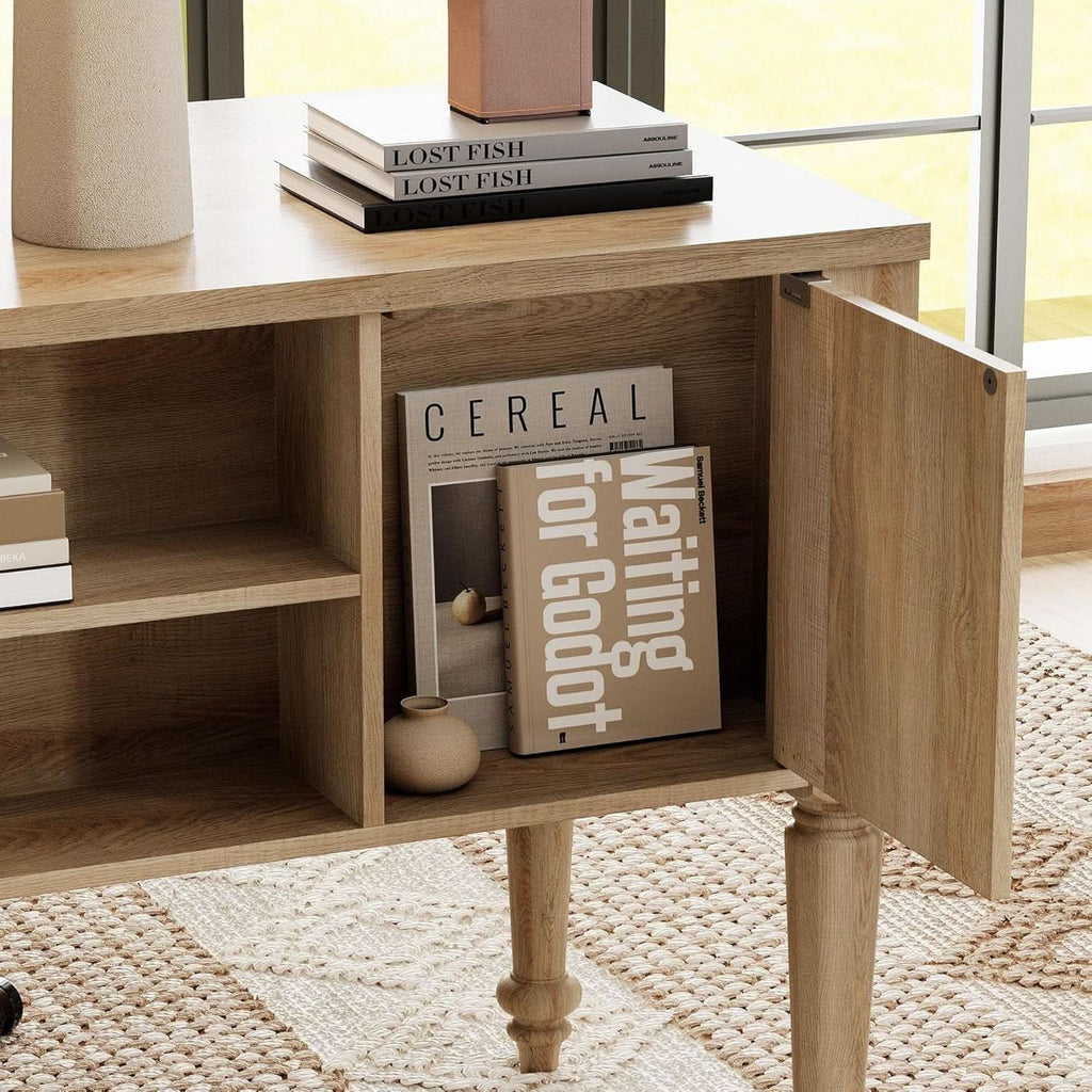 Oak Distressed Farmhouse Office Desk System Bookcase