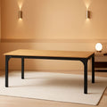 78 Inch Rustic Wood Dining Table For 6-8 People Rectangular