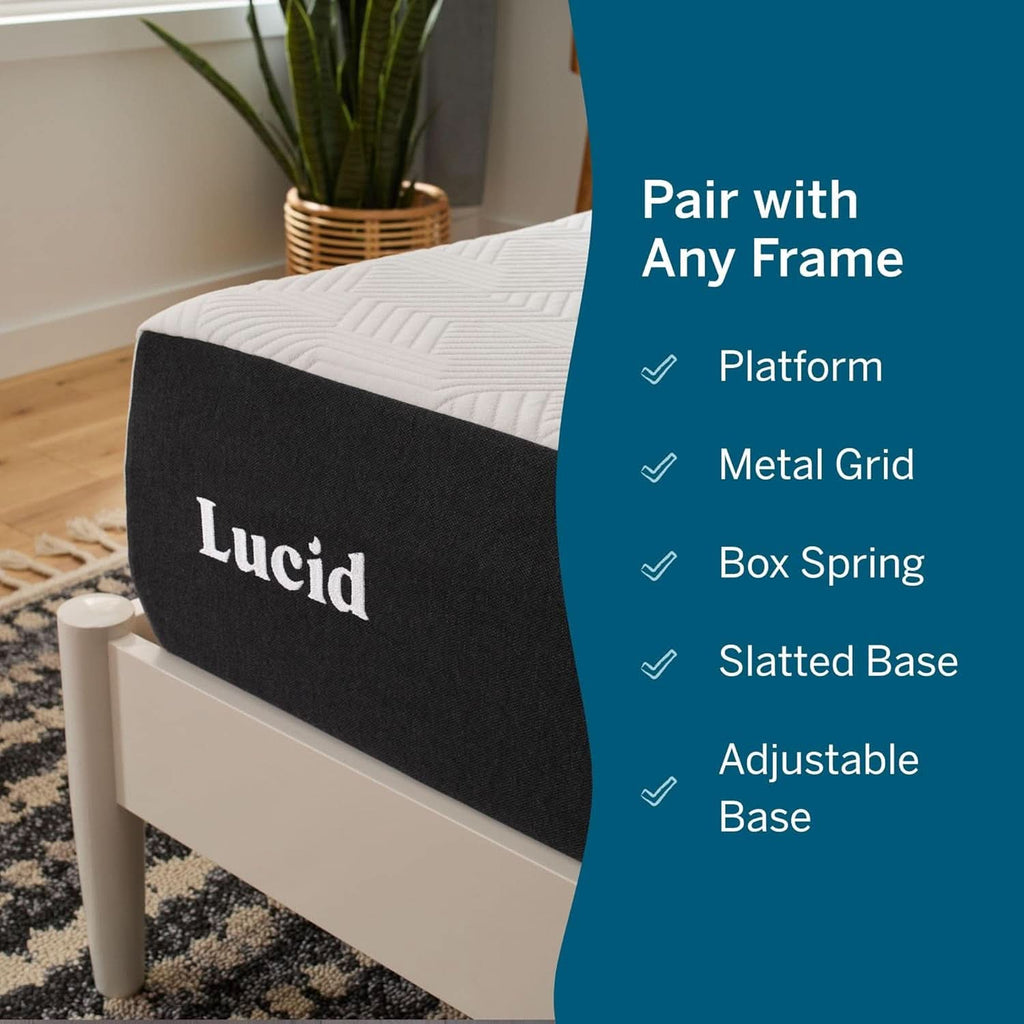Full Size Memory Foam Mattress Bamboo Charcoal Gel Infusion
