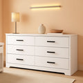 White Wooden 5 Drawer And 6 Drawer Dresser With Side By Side Layout