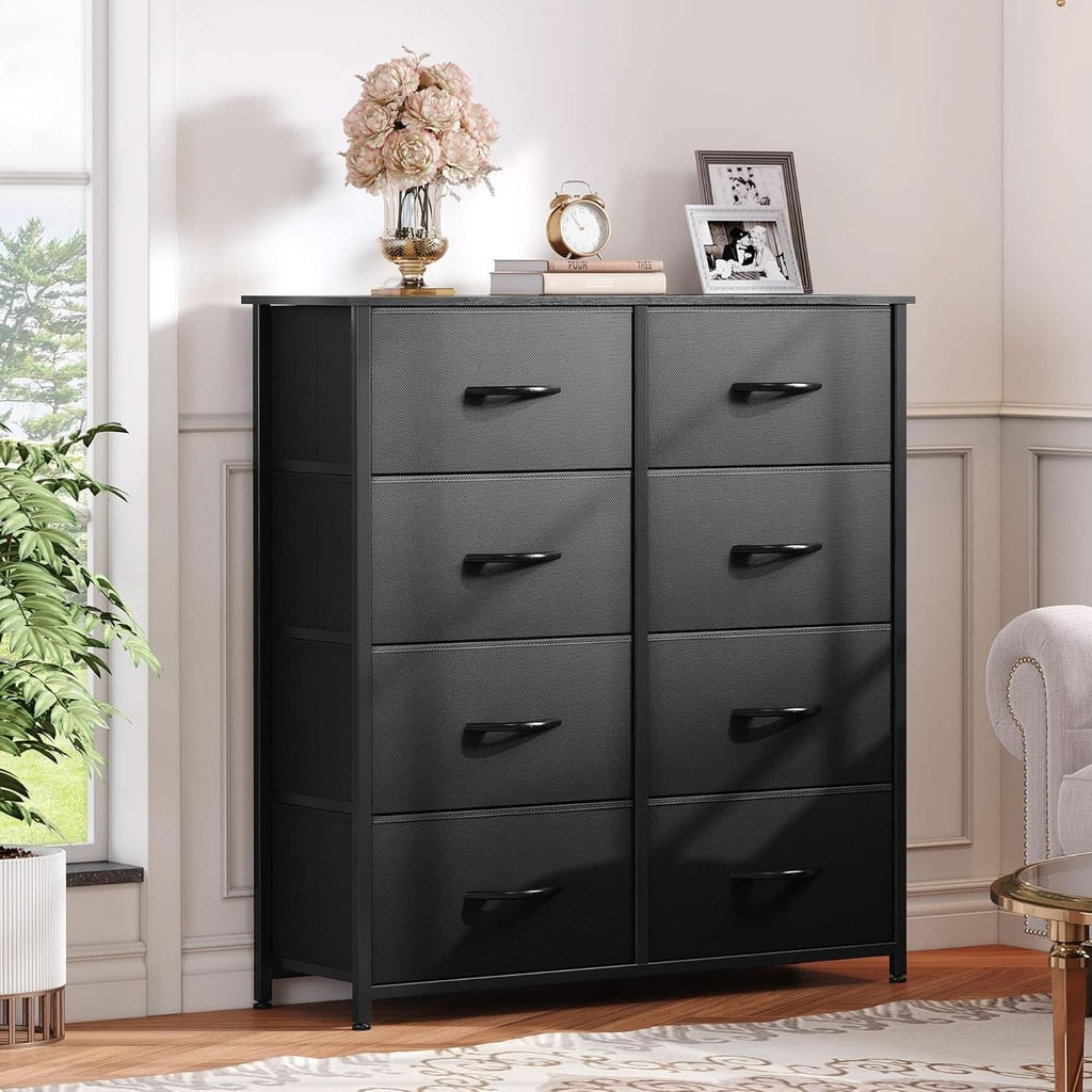 Tall Fabric Dresser With 8 Drawers For Living Room