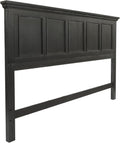 Rustic Black King Headboard - Durable Mahogany Wood