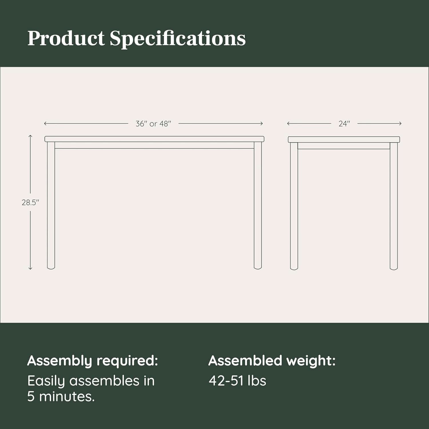 Elegant Home Office Desk with Effortless Assembly and Design