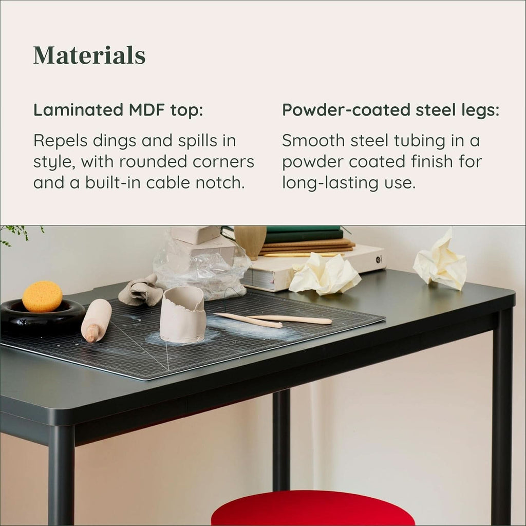 Elegant Home Office Desk with Effortless Assembly and Design