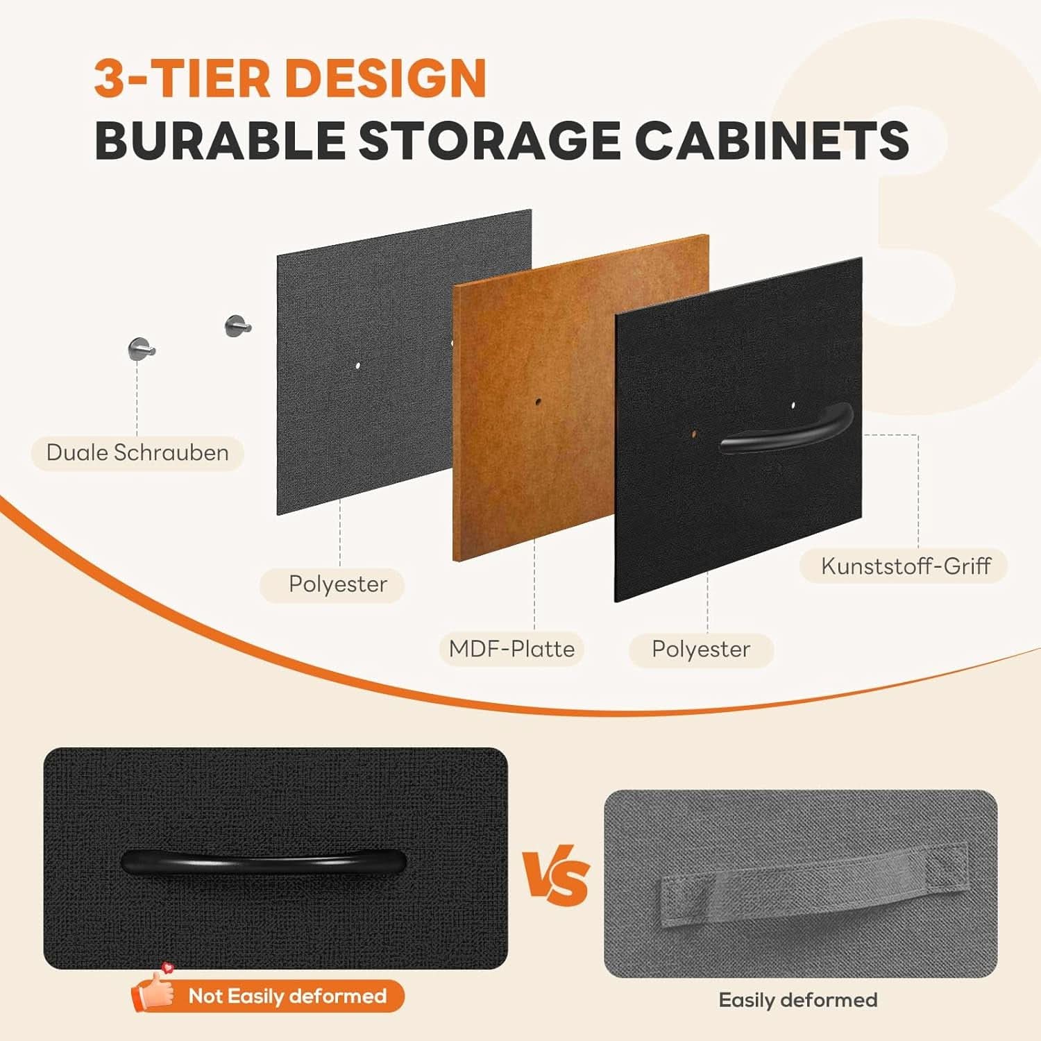 10 Drawer Dresser With Black Premium Fabric Finish And Durable Metal Frame For Bedroom Storage And Organization