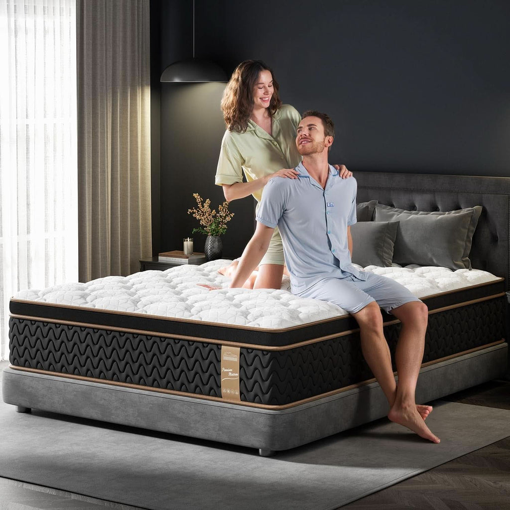 Queen 12 Inch Cooling Hybrid Mattress Certipur Certified
