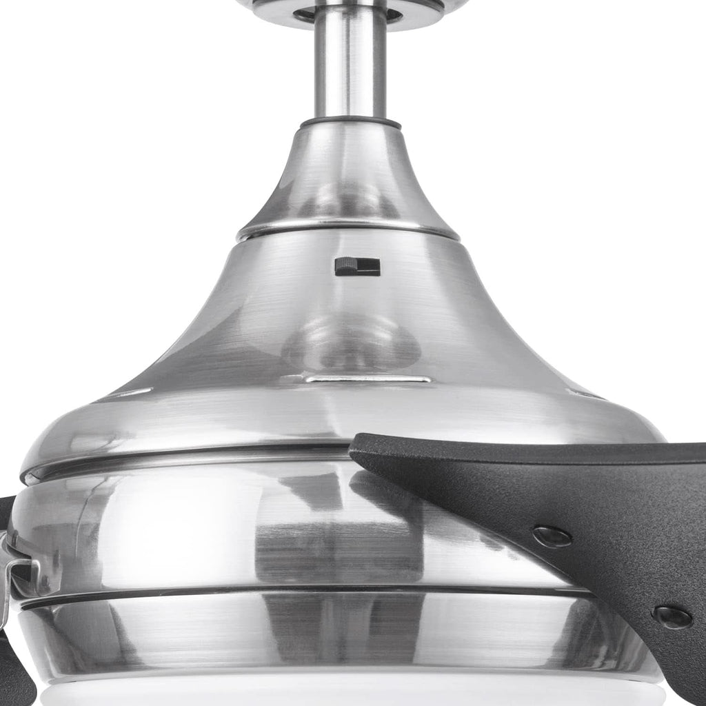 52 Inch Brushed Nickel LED Ceiling Fan With Remote
