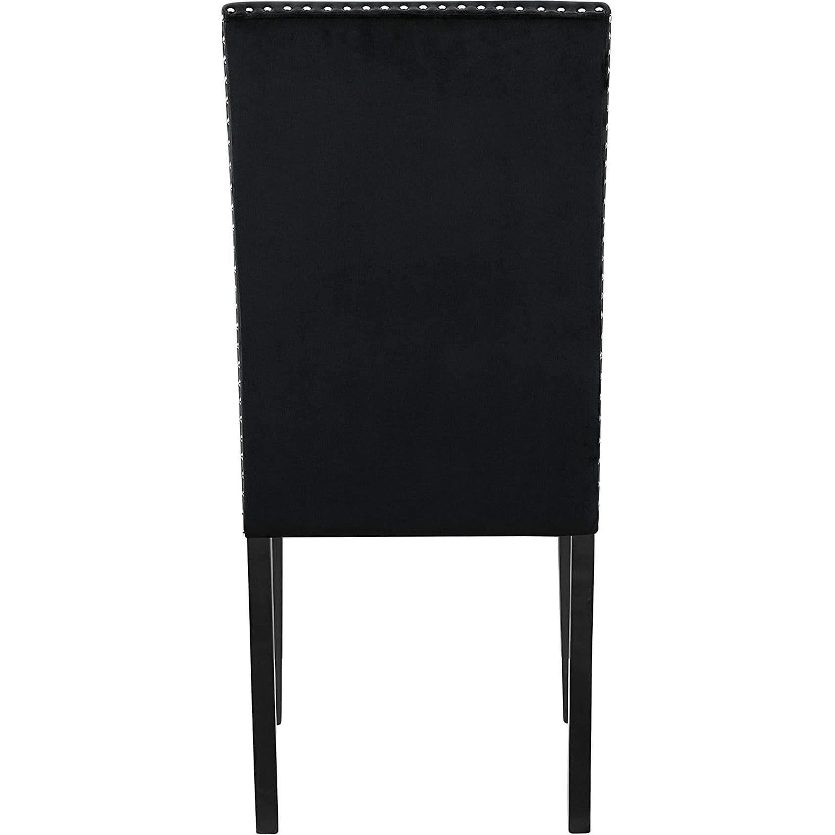 64 Inch Dining Table With Faux Marble Top And Black Base