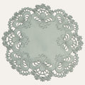 Gray Round Linen Placemat Doilies - The Creola Collection