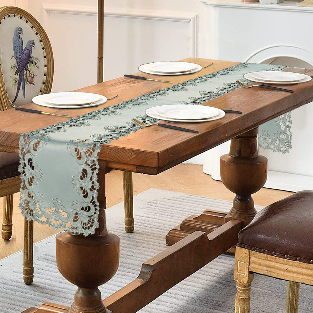 Table Runner with European Embroidery - The Creola Collection
