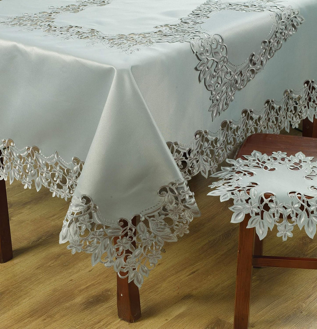 Table Toppers with European Embroidery - The Alvina Collection