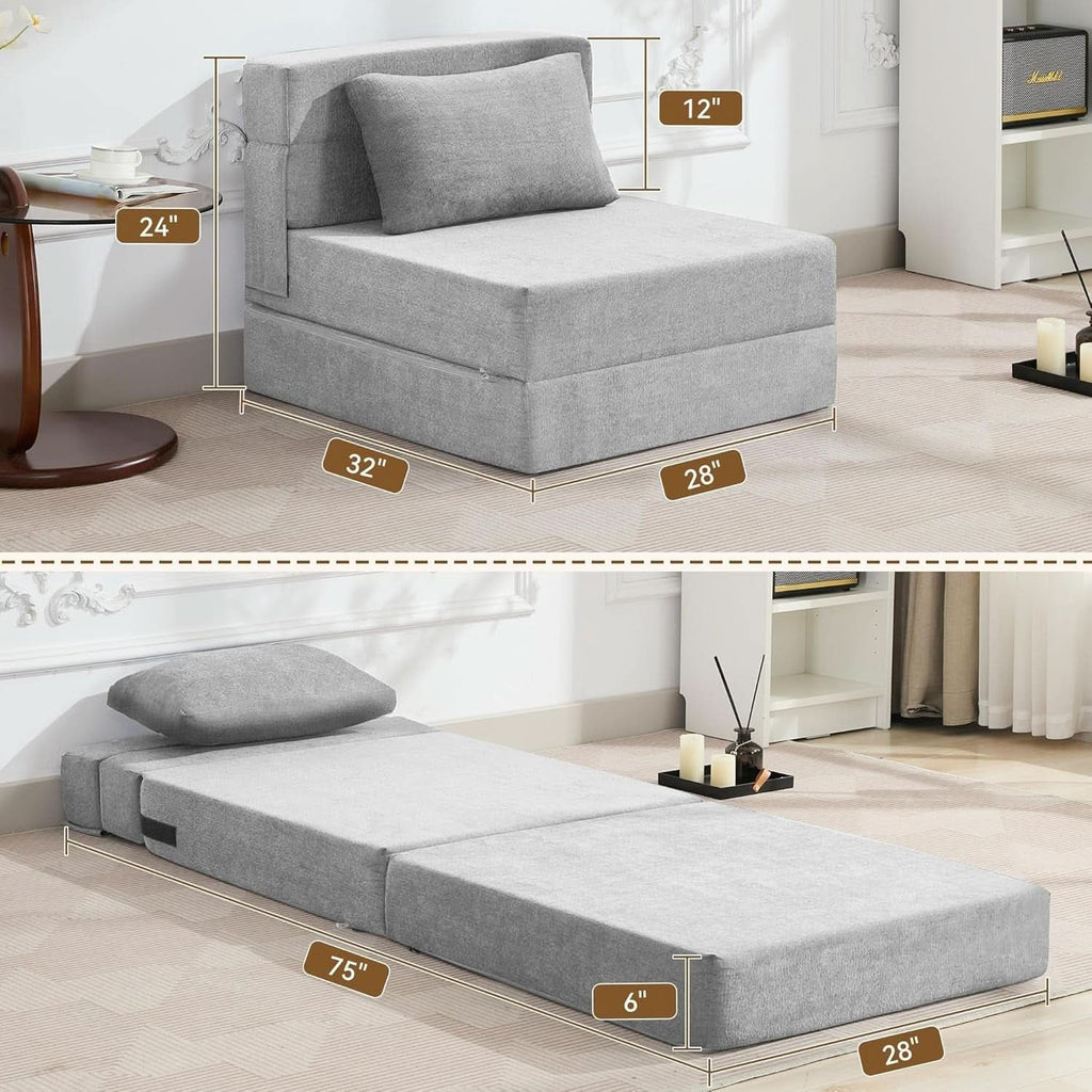 Folding Sofa Bed Convertible Couch with Memory Foam