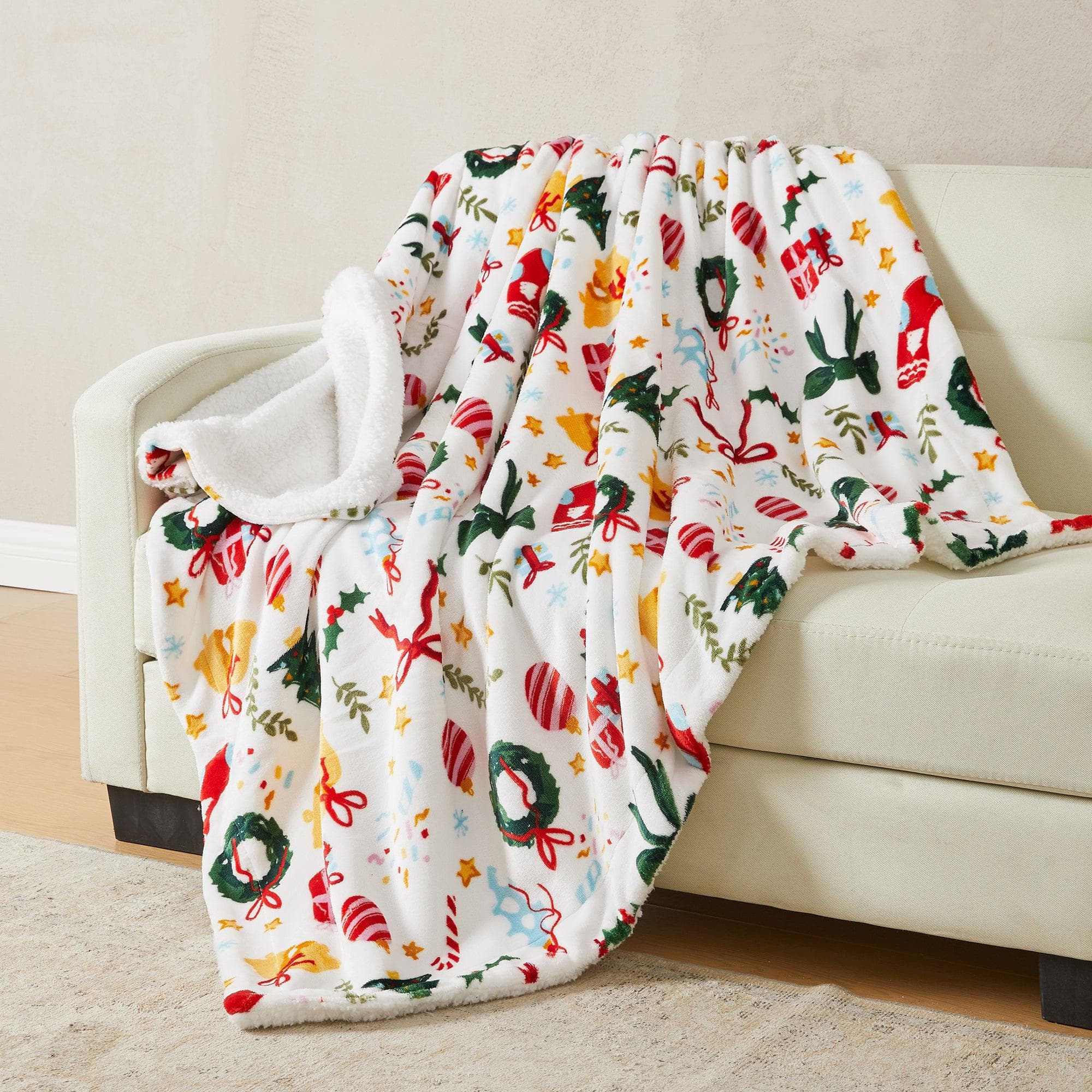 Holiday Sherpa Throw - Esmay Collection