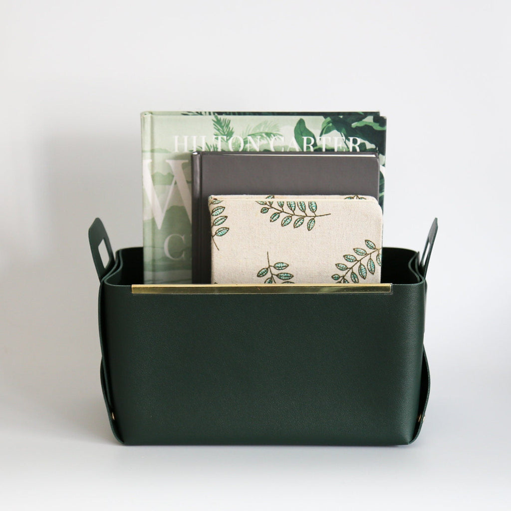 Storage Basket with Metal Edge