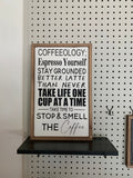 Coffeeology wooden sign