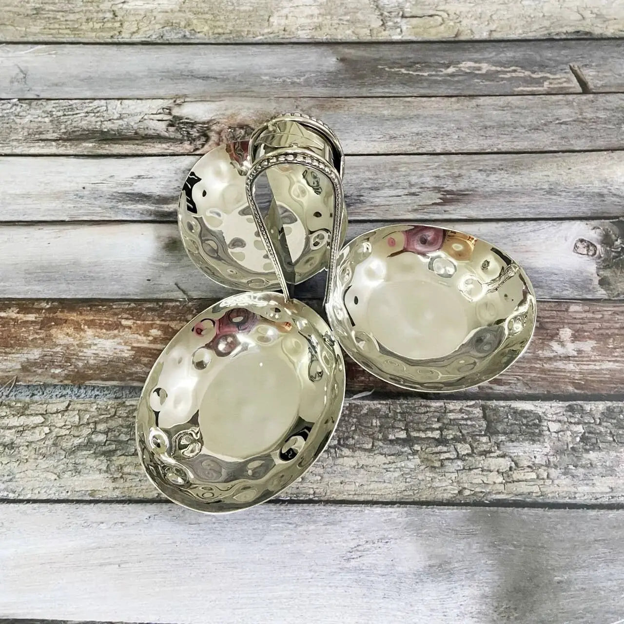Hammered Willow Nut Bowl