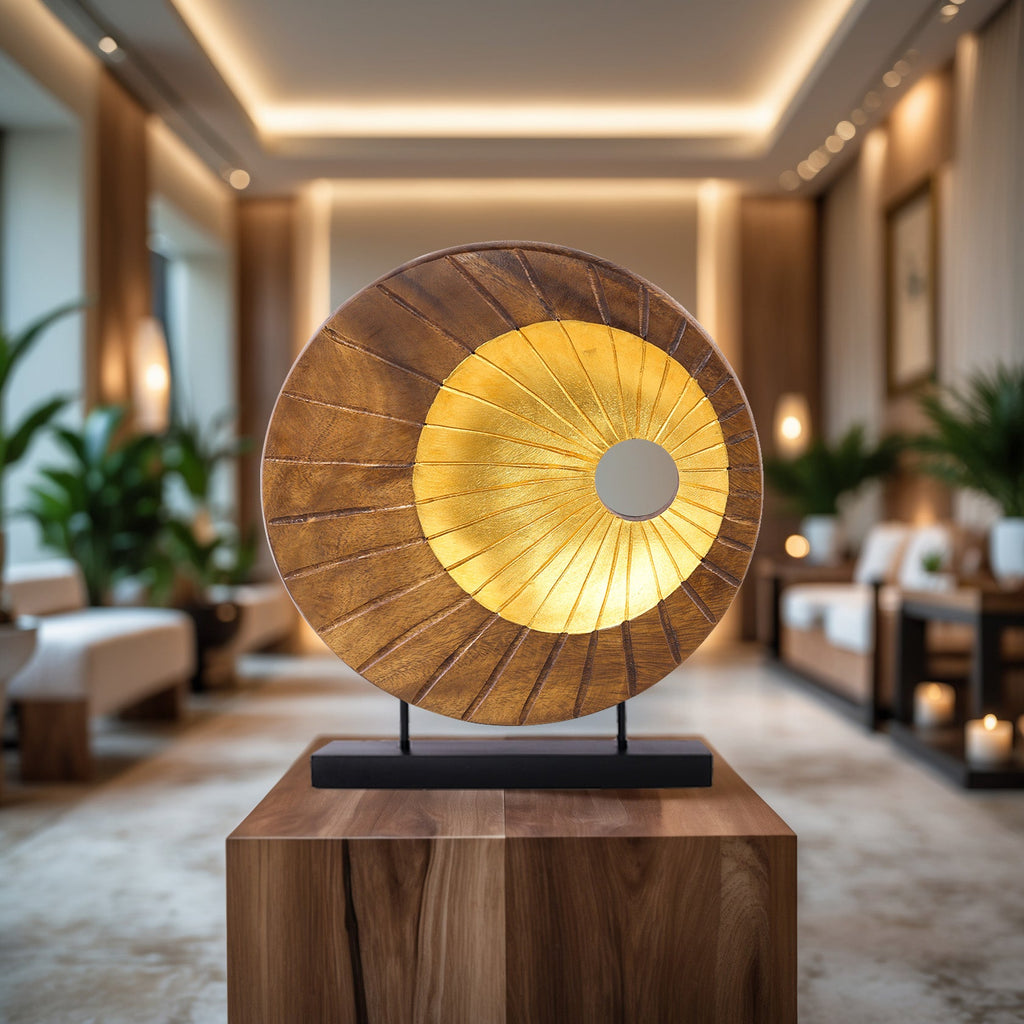 Nature Form – Hand-Carved Wooden Sculpture, Artistic Accent for Home Decor