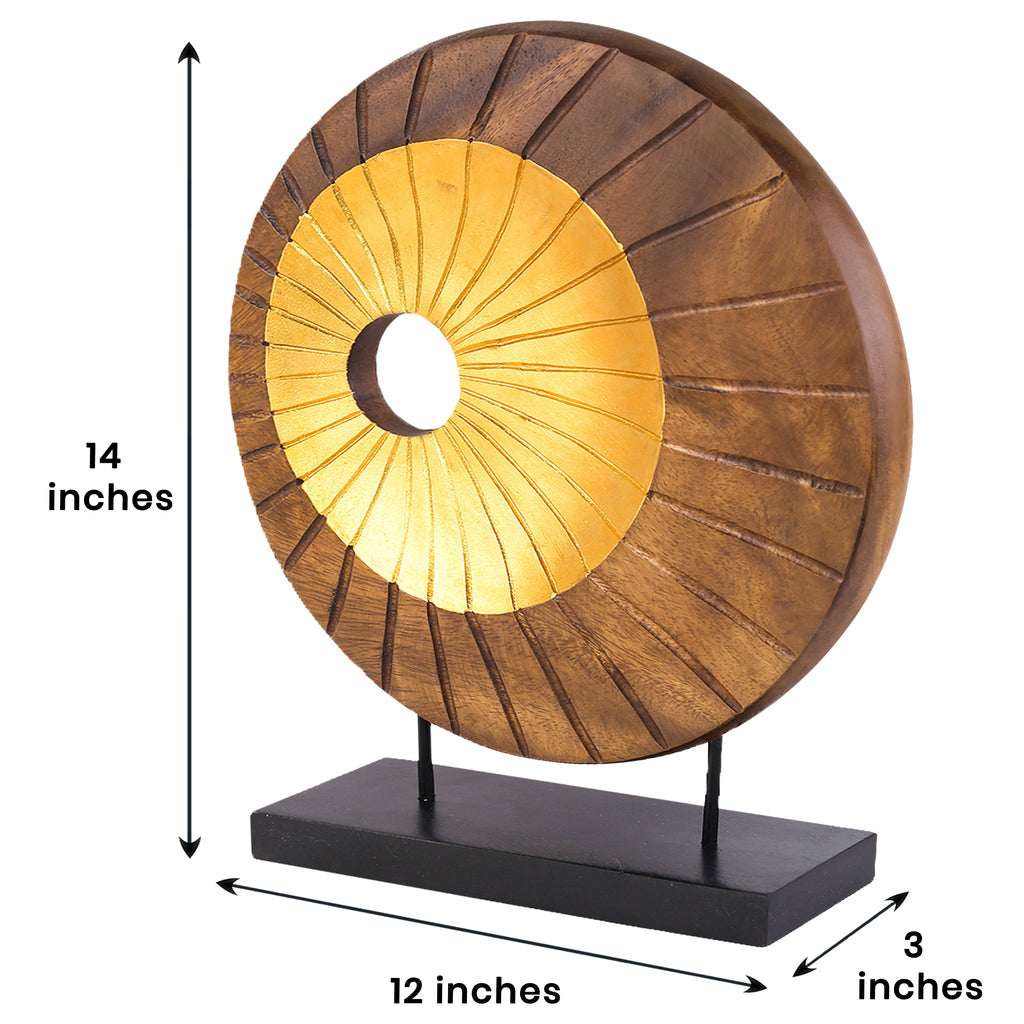 Nature Form – Hand-Carved Wooden Sculpture, Artistic Accent for Home Decor