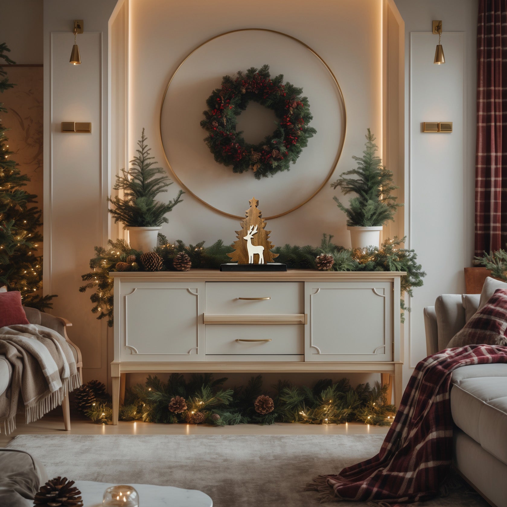 Evergreen Grace – Handmade Wooden Christmas Tree Sculpture, Festive Home Decor