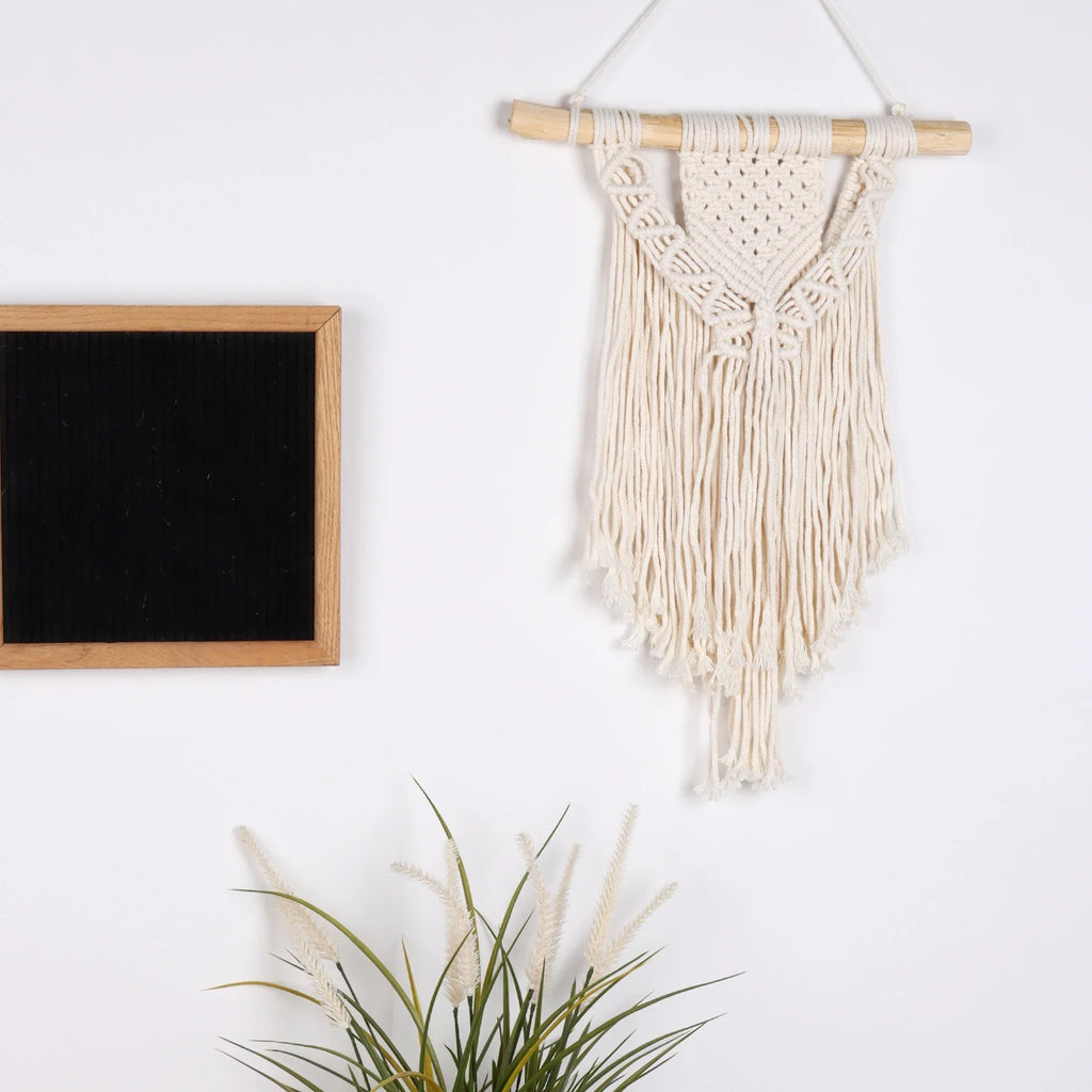 DecorBites™ Macrame Woven Wall Hanging Boho Home Chic Bohemian Geometric Art Decor Beautiful Apartment Dorm Room Decoration Tapestry