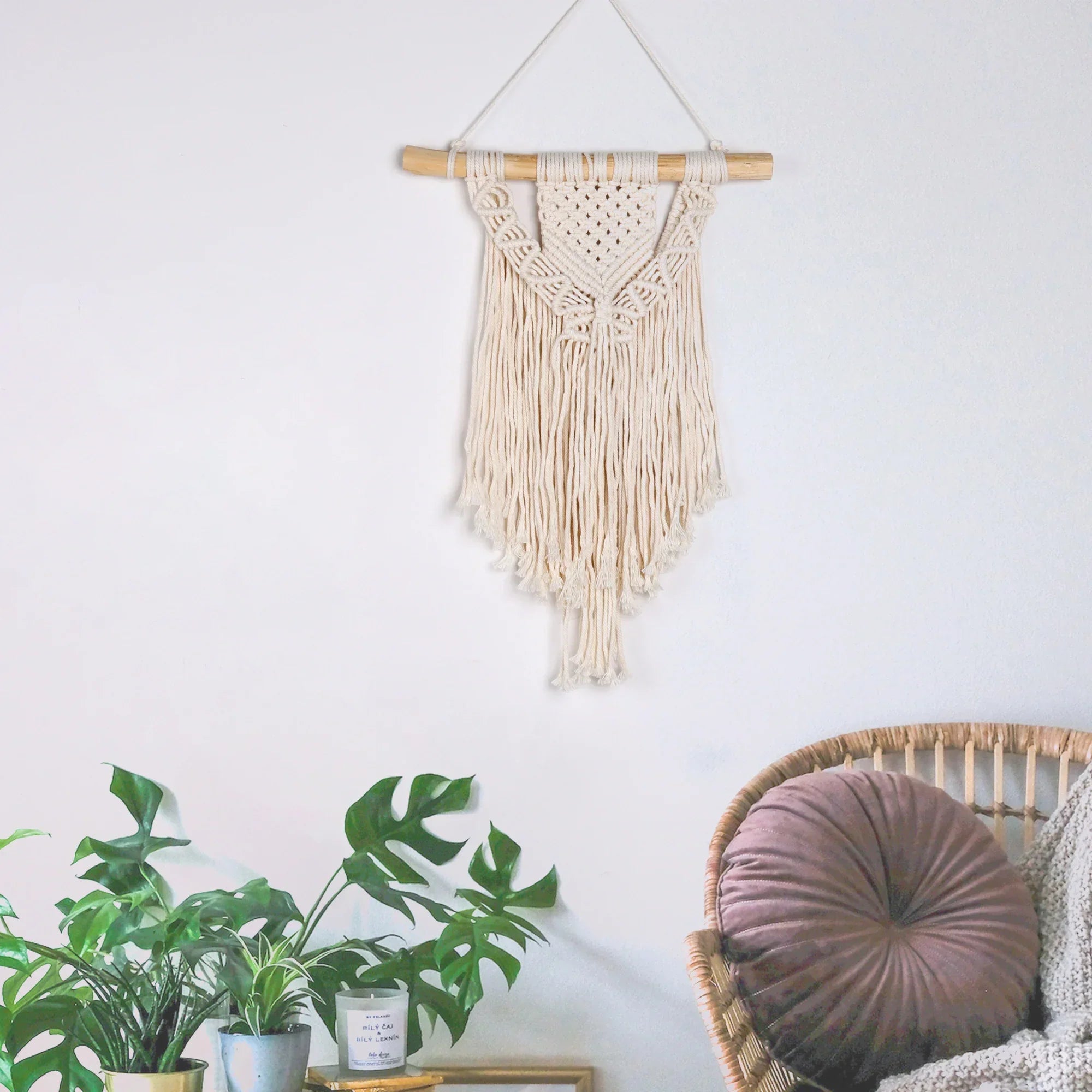 DecorBites™ Macrame Woven Wall Hanging Boho Home Chic Bohemian Geometric Art Decor Beautiful Apartment Dorm Room Decoration Tapestry