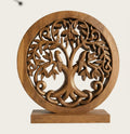 Maple Grove – Hand Carved Tree of Life Wooden Sculpture(Large), Handmade Farmhouse Décor, Gift for Mom
