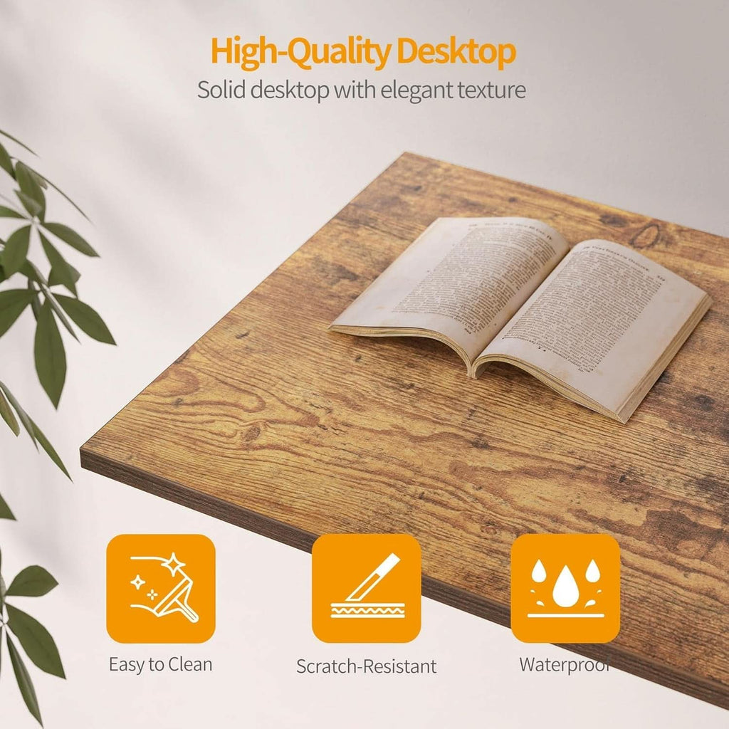 Modern 47 Inch Home Office Desk With Storage Drawers
