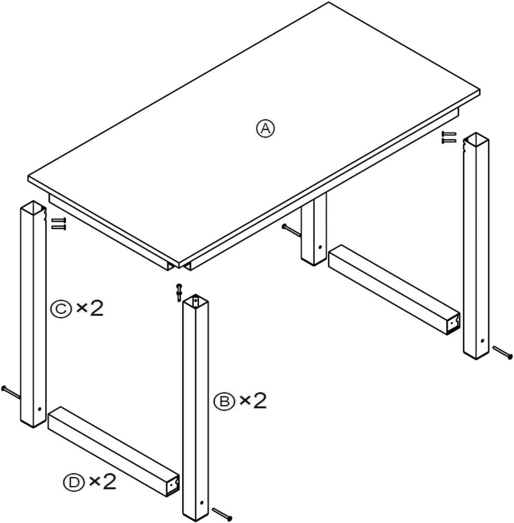 Modern 63 Inch Computer Desk for Home Office Use