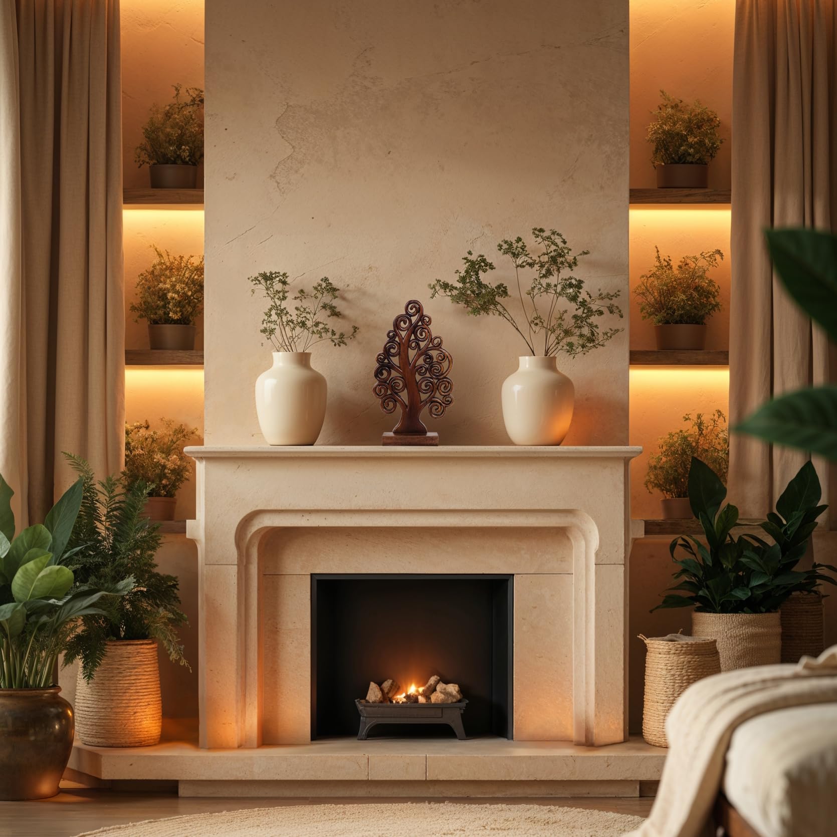 Mccaullie Tree of Life Wooden Sculpture – Handmade Art | Decozen Luxe