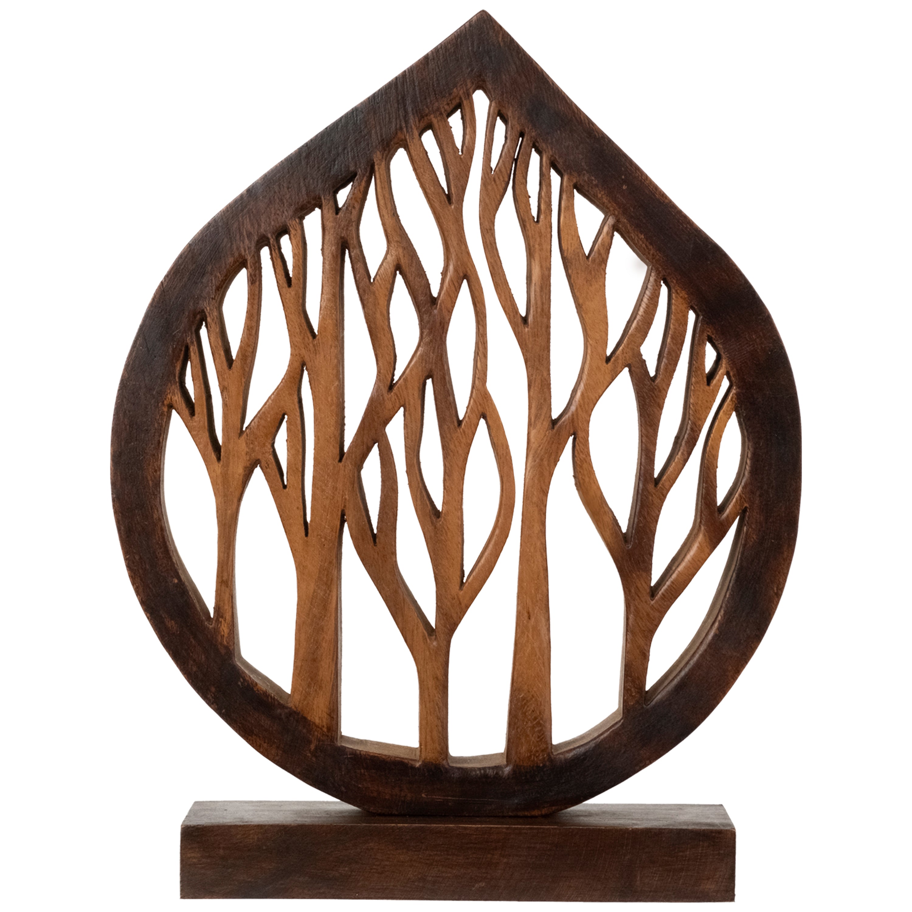 Gift for Mom Fortune Tree – Handmade Wooden Sculpture, Artistic Decorative Home Accent