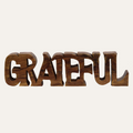Gratitude Bloom – Hand-Carved Wooden Sculpture, Elegant Decorative Home Art, Gift for Mom