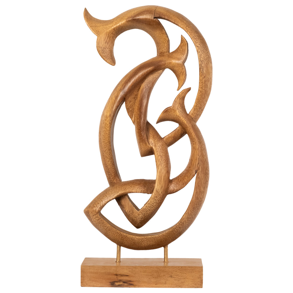 Macaluso Lucky Fish Handmade Wooden Sculpture – Artistic Home Décor