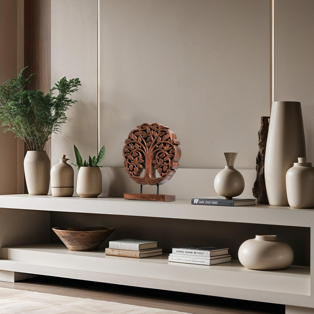 Trezevant Tree of Life Wooden Sculpture(Medium) – Handmade Decorative Art | Decozen Luxe