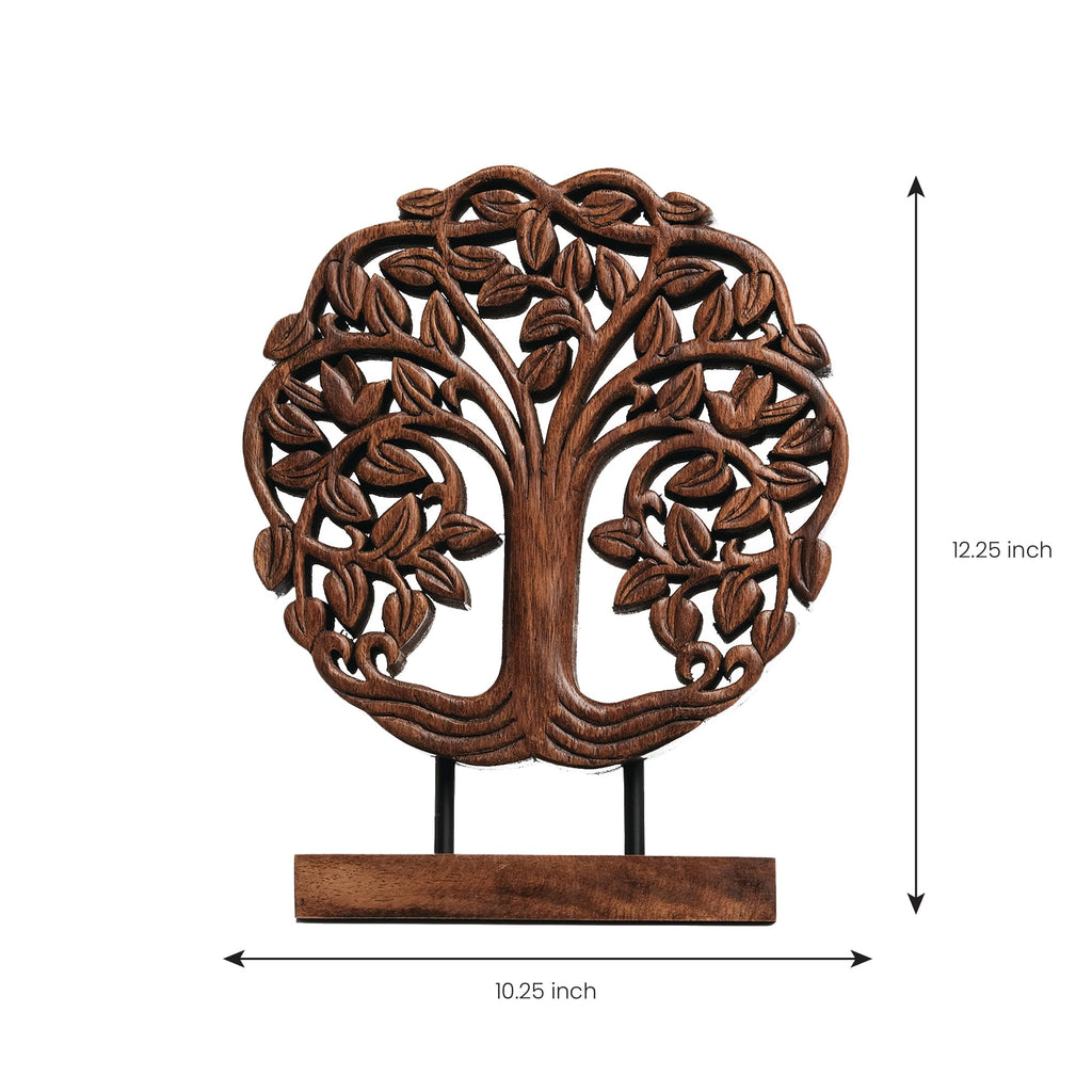 Trezevant Tree of Life Wooden Sculpture(Medium) – Handmade Decorative Art | Decozen Luxe