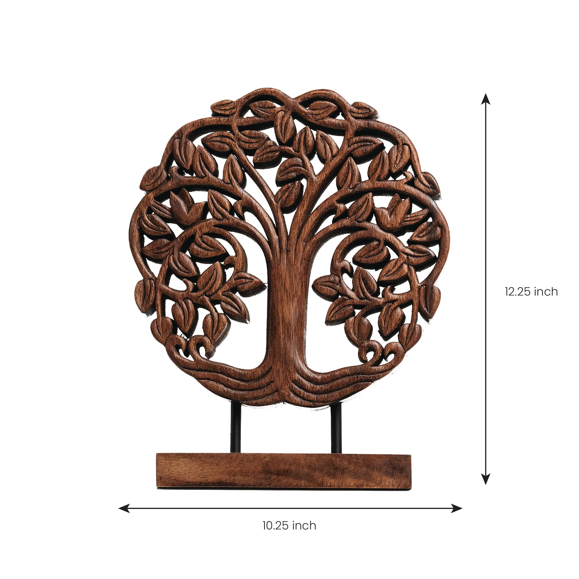 Trezevant Tree of Life Wooden Sculpture(Medium) – Handmade Decorative Art | Decozen Luxe