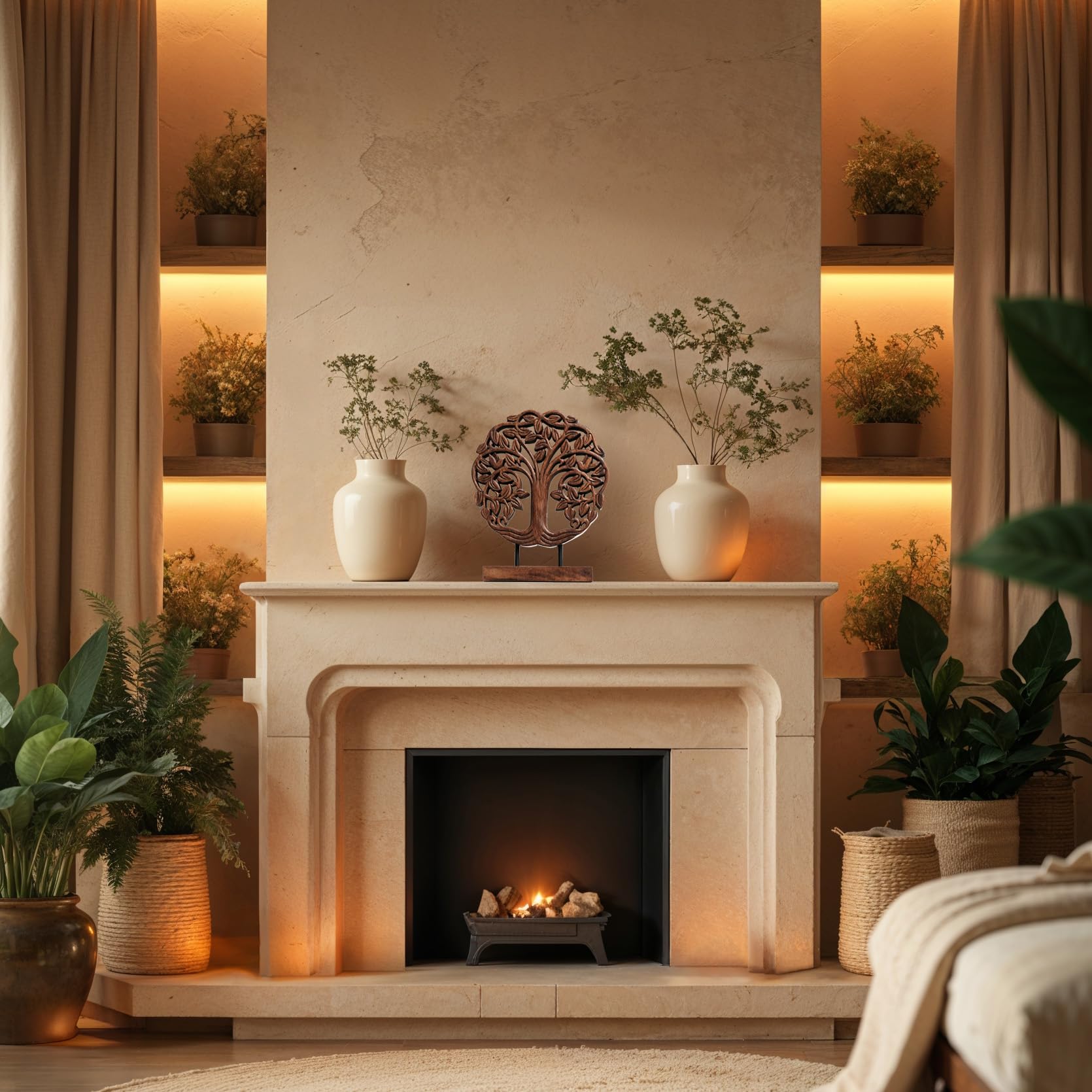 Trezevant Tree of Life Wooden Sculpture(Medium) – Handmade Decorative Art | Decozen Luxe