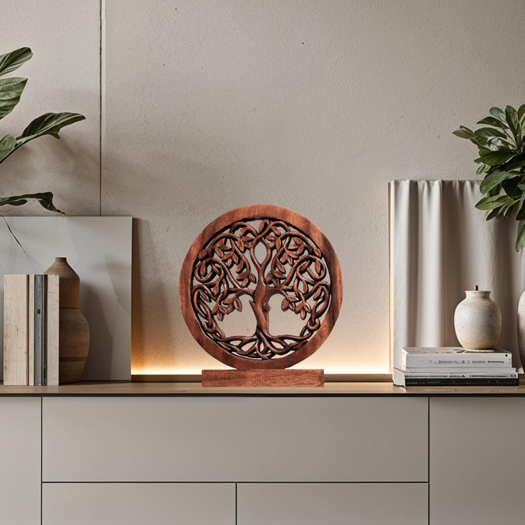 Travilah Tree of Life Wooden Sculpture - Medium