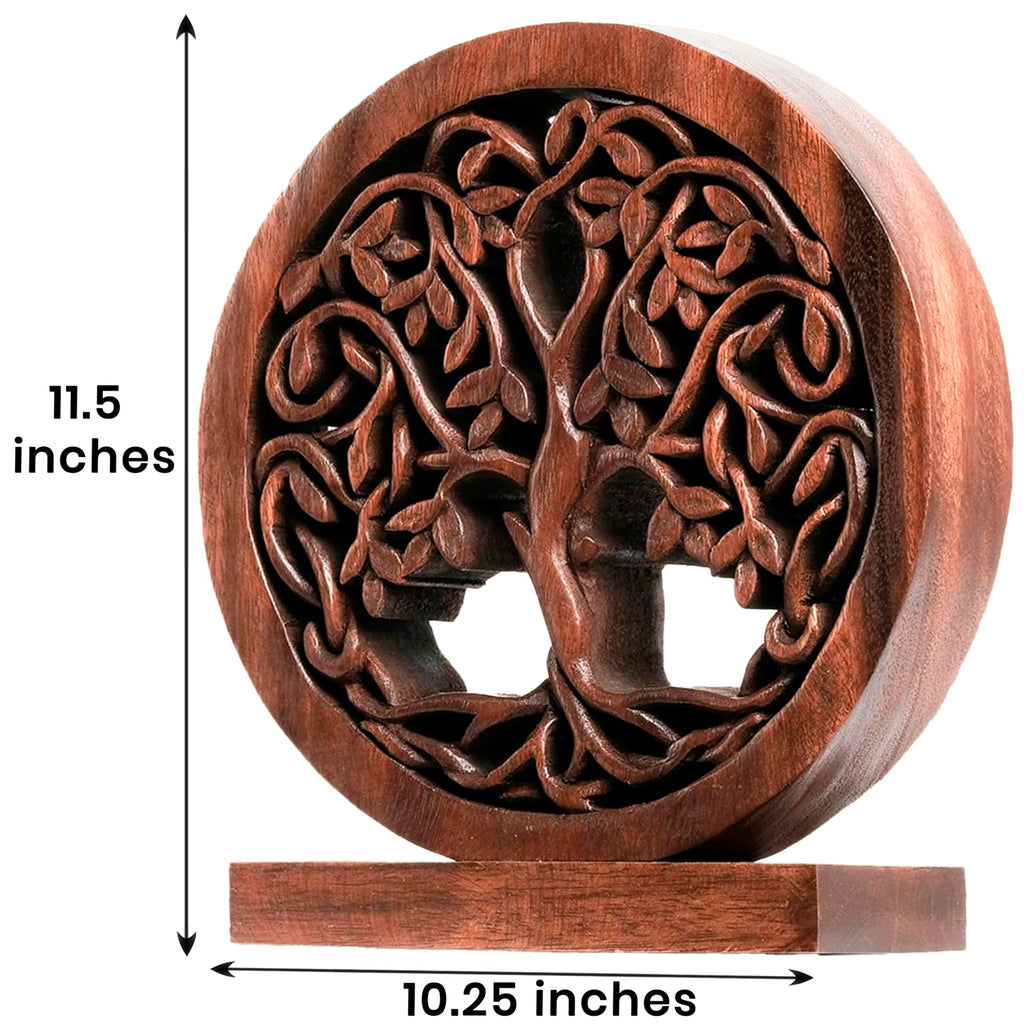 Travilah Tree of Life Wooden Sculpture - Medium