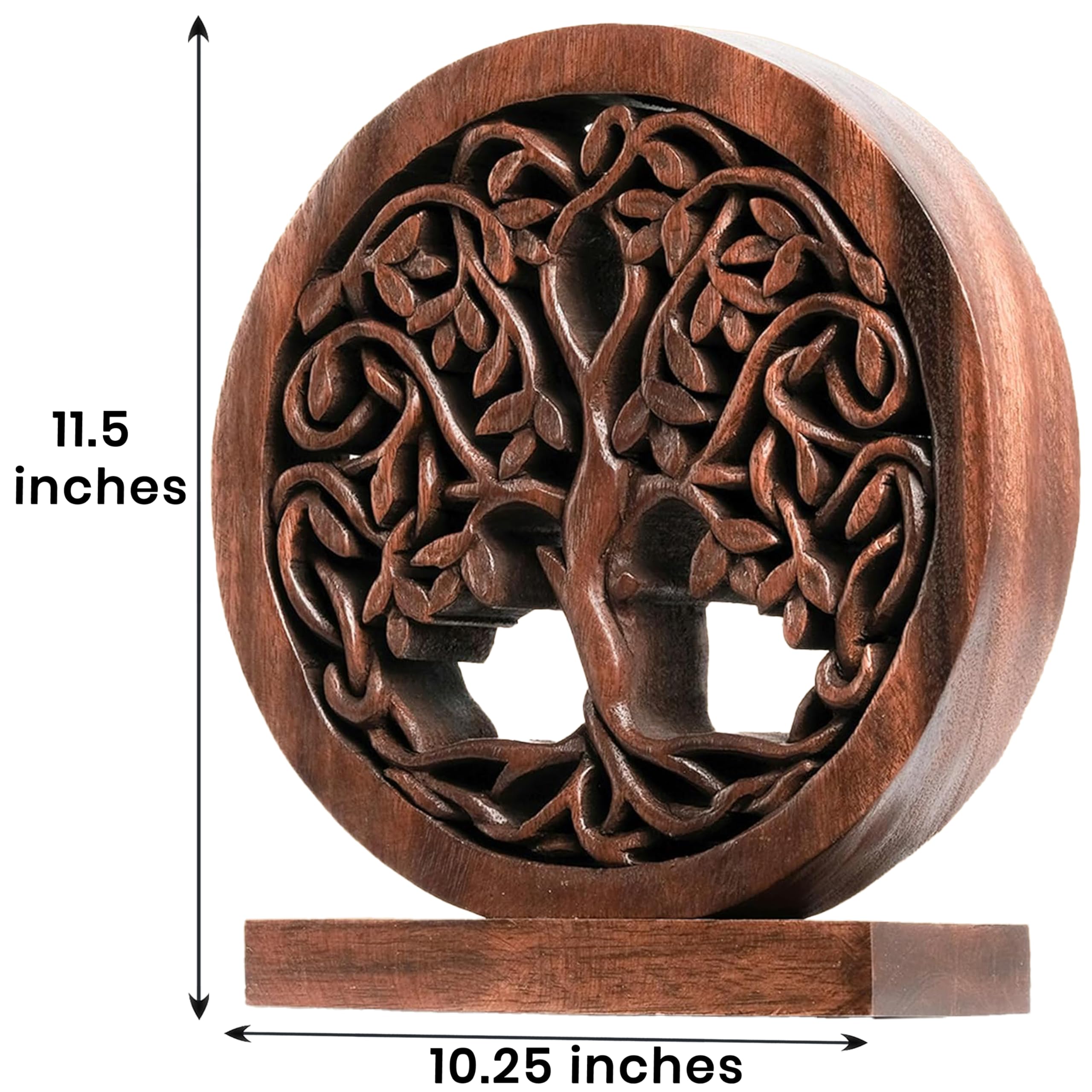Travilah Tree of Life Wooden Sculpture - Medium