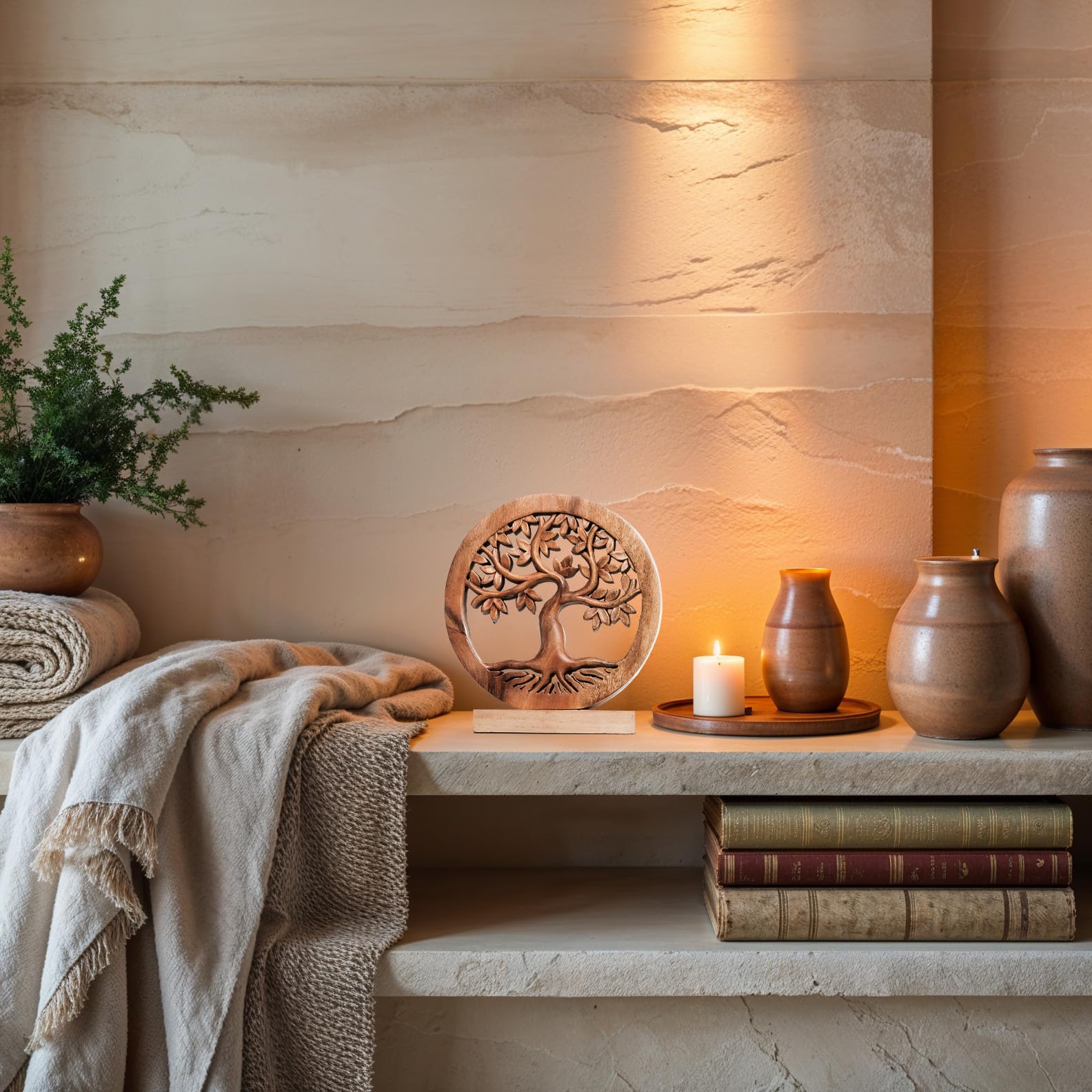 Tree of Life Handmade Wooden Sculpture