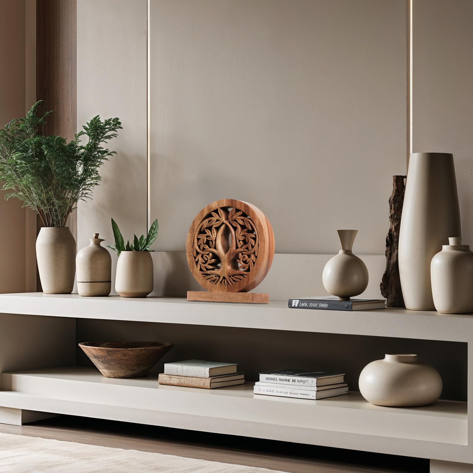 Tribune Tree of Life Wooden Sculpture(Medium) – Handmade Decorative Art | Decozen Luxe, Gift for Mom