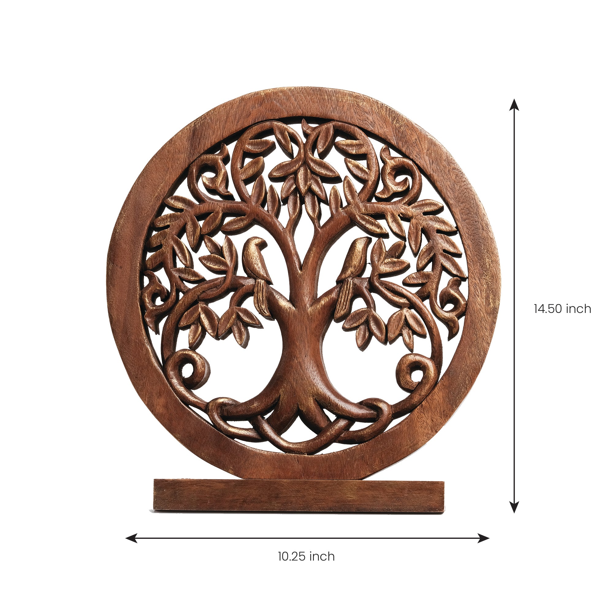 Maple Grove – Hand Carved Tree of Life Wooden Sculpture(Large), Handmade Farmhouse Décor, Gift for Mom