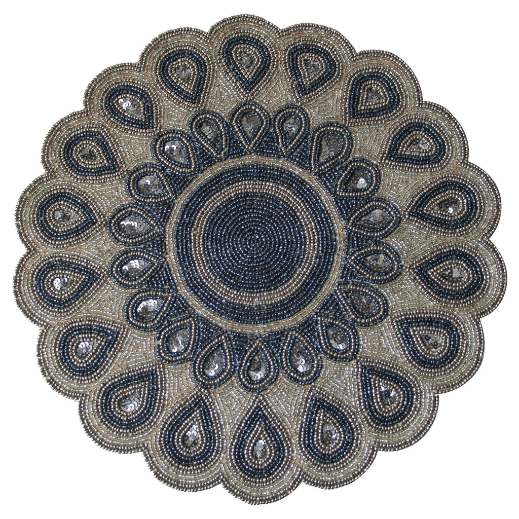 The Dodgens Charger Plates Beaded Placemats